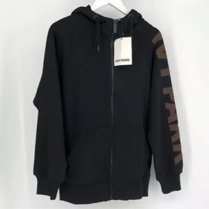 .Ivy Park 100% Cotton Hooded Zipper Closure Logo Sweatshirt